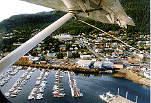 photo of Ketchikan under our wing