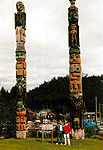 photo of two totem poles